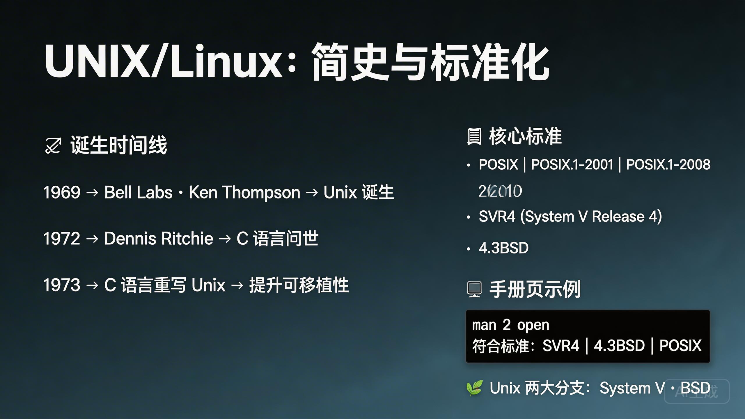 UNIX/Linux：简史与标准化