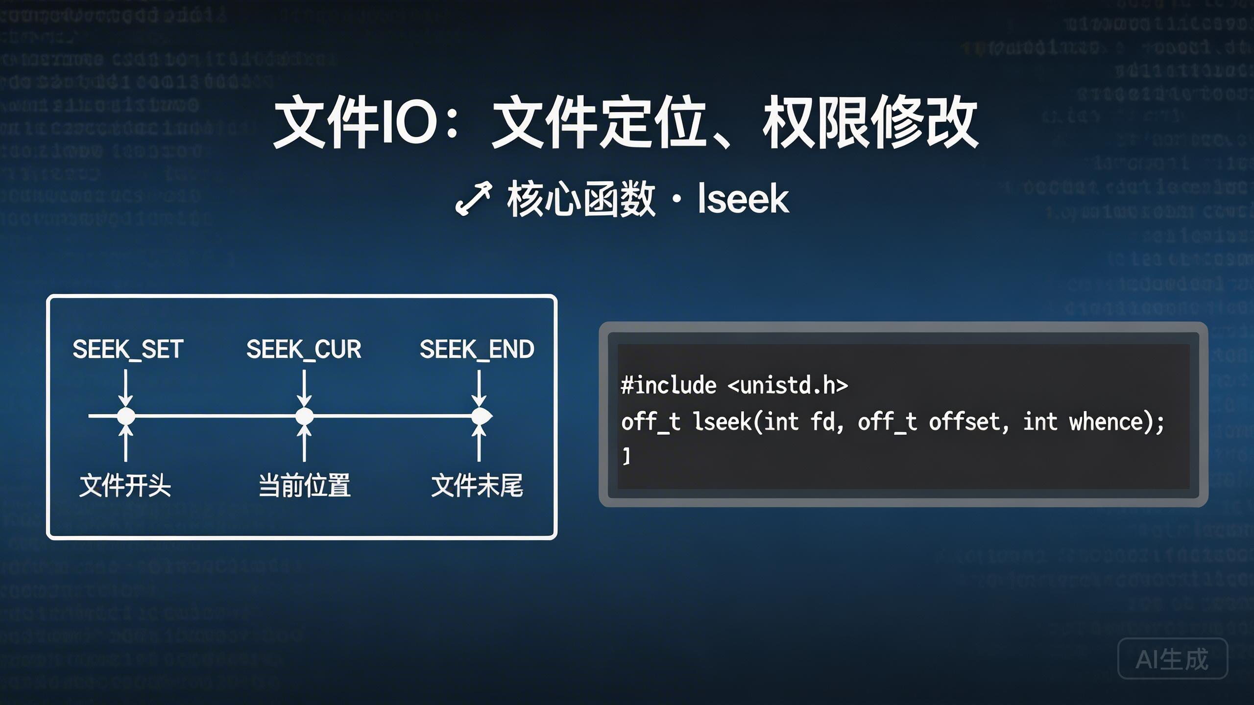 文件IO：文件定位、权限修改