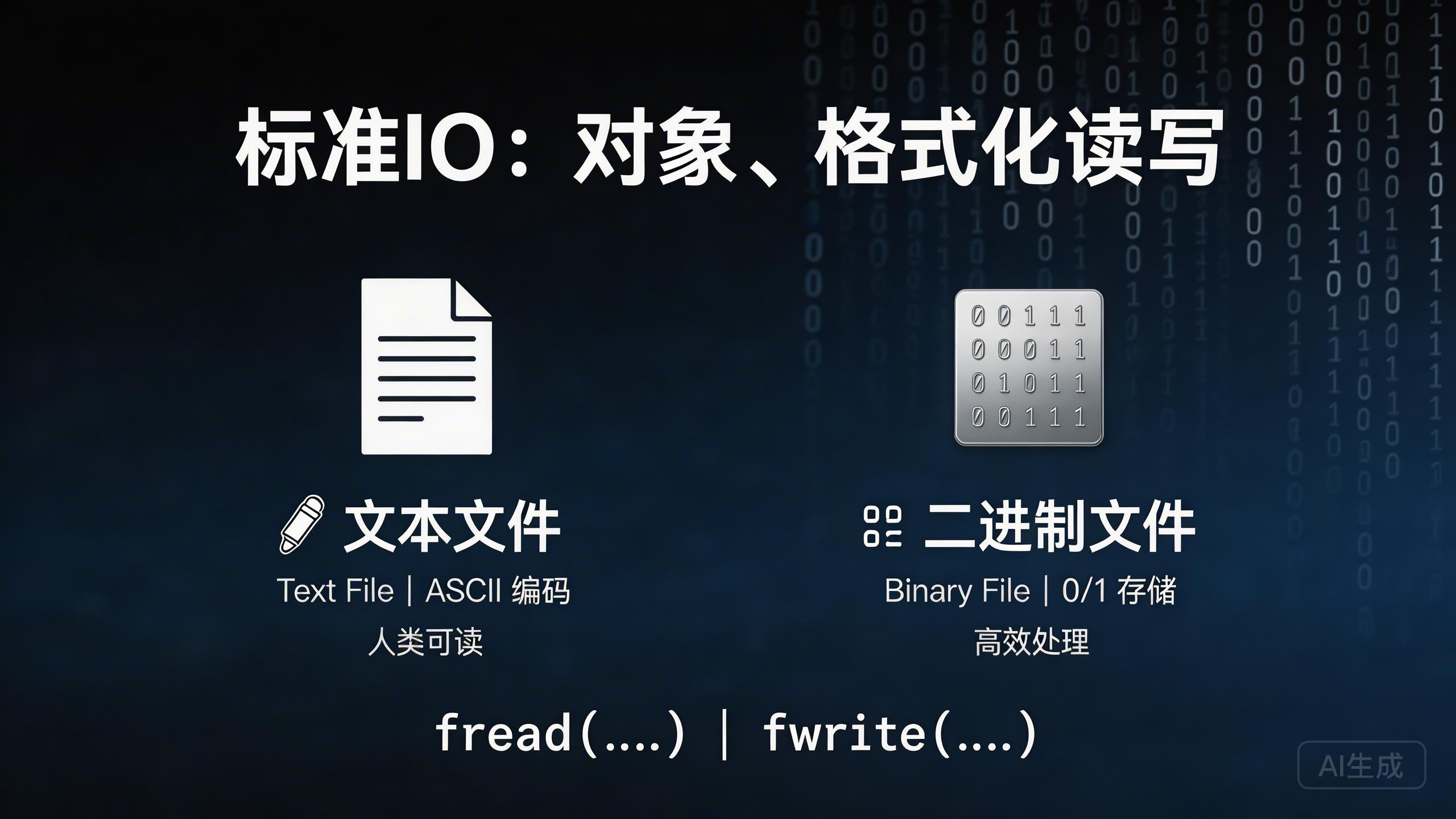 标准IO：对象、格式化读写