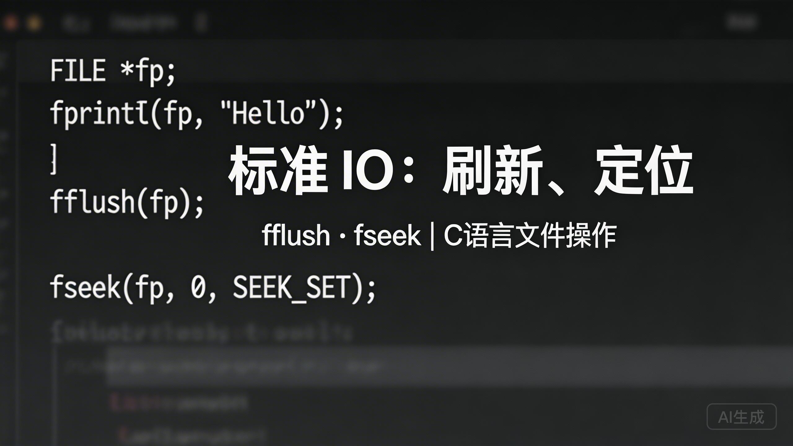 标准 IO：刷新、定位