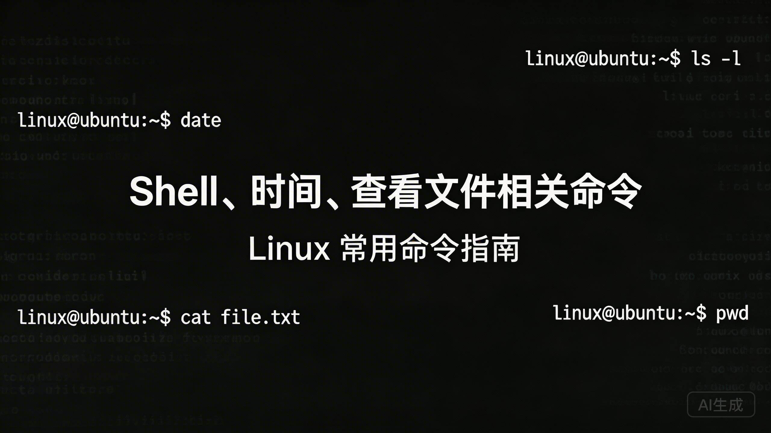 Shell、时间、查看文件相关命令