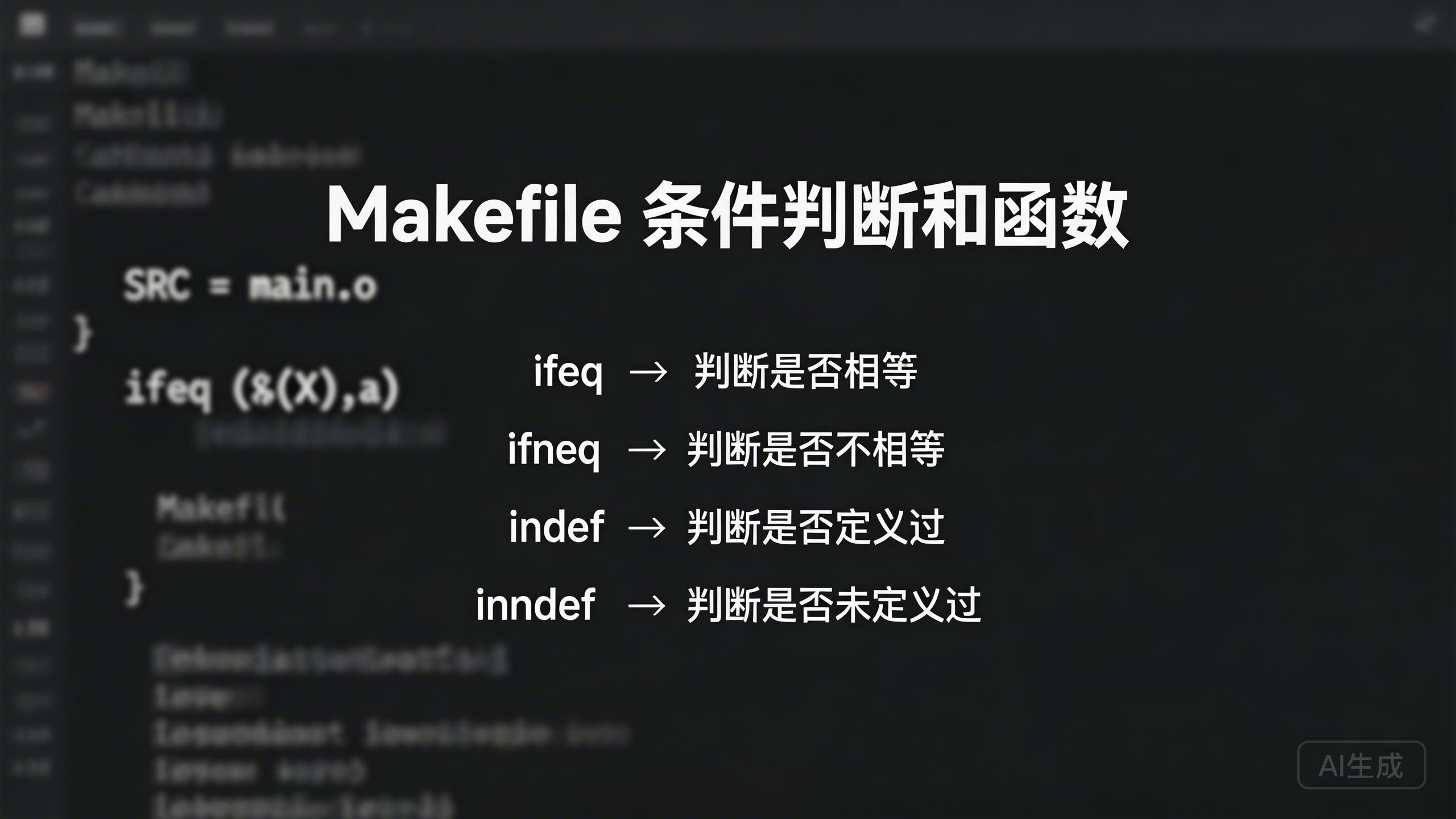 Makefile条件判断和函数