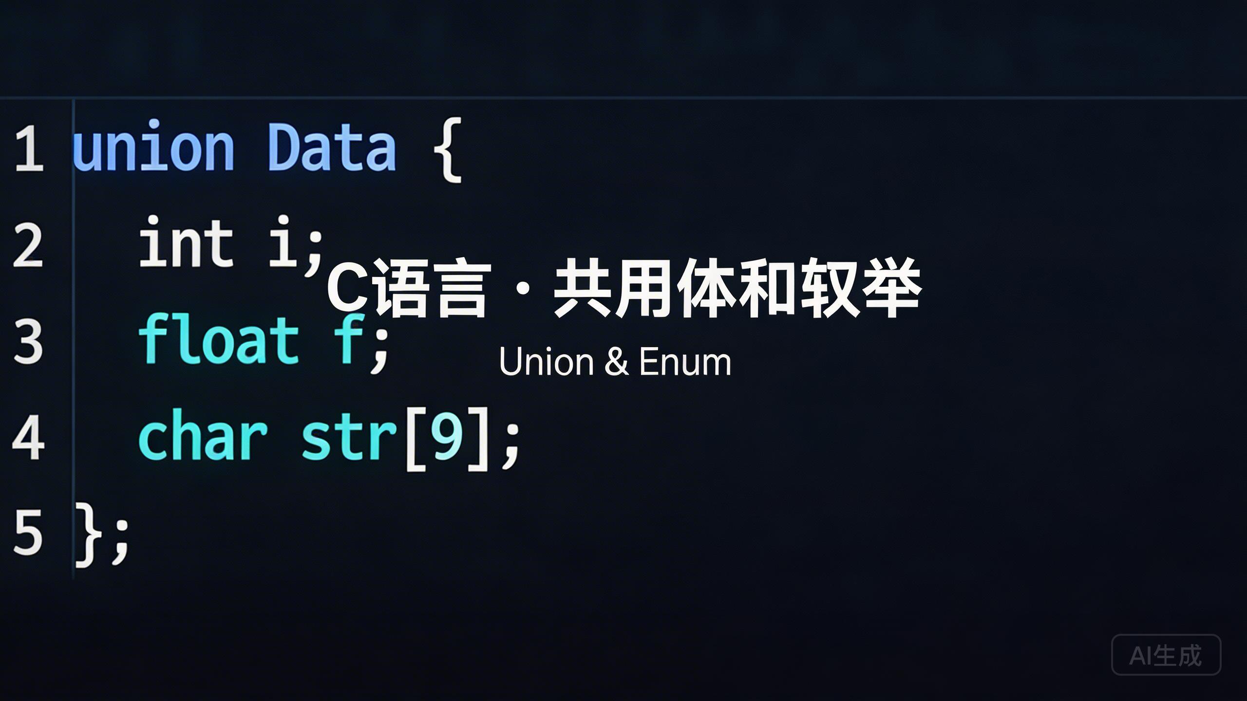 C语言共用体和枚举