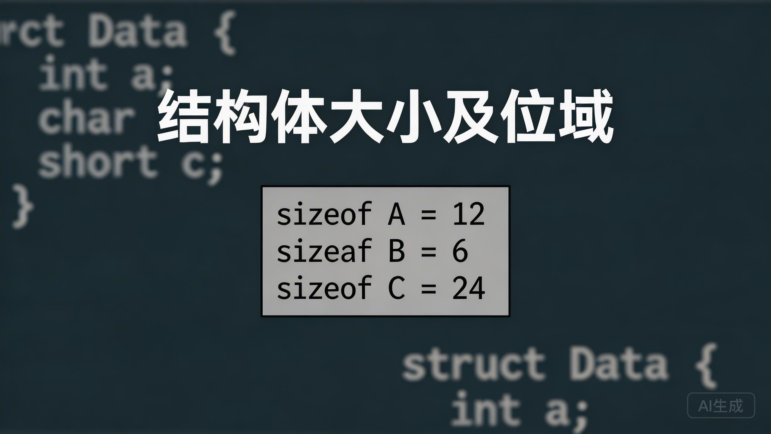 结构体大小及位域