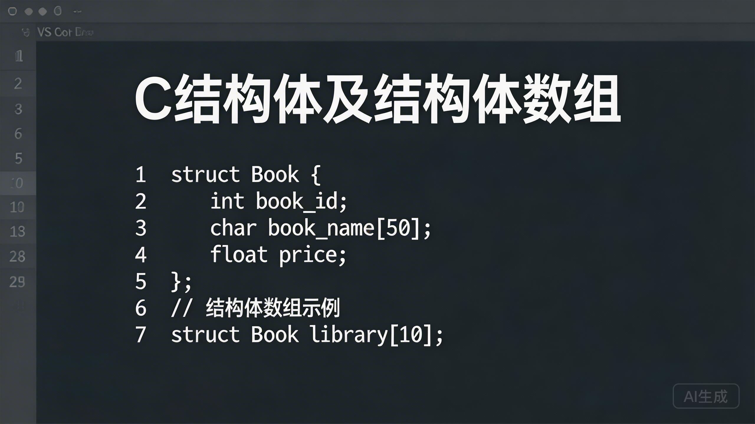 C结构体及结构体数组