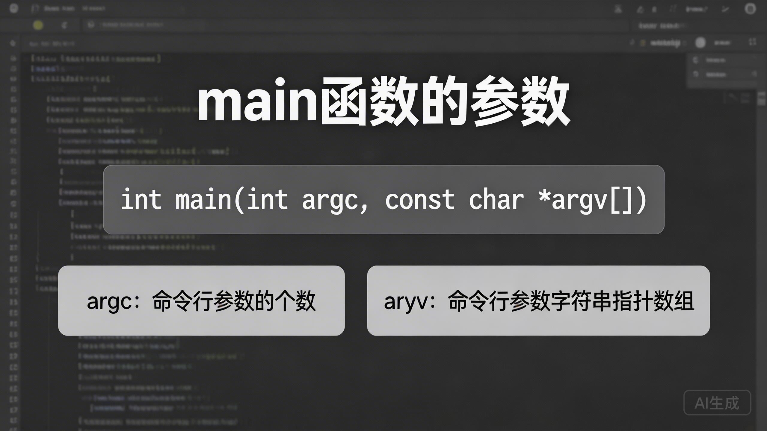 main函数的参数