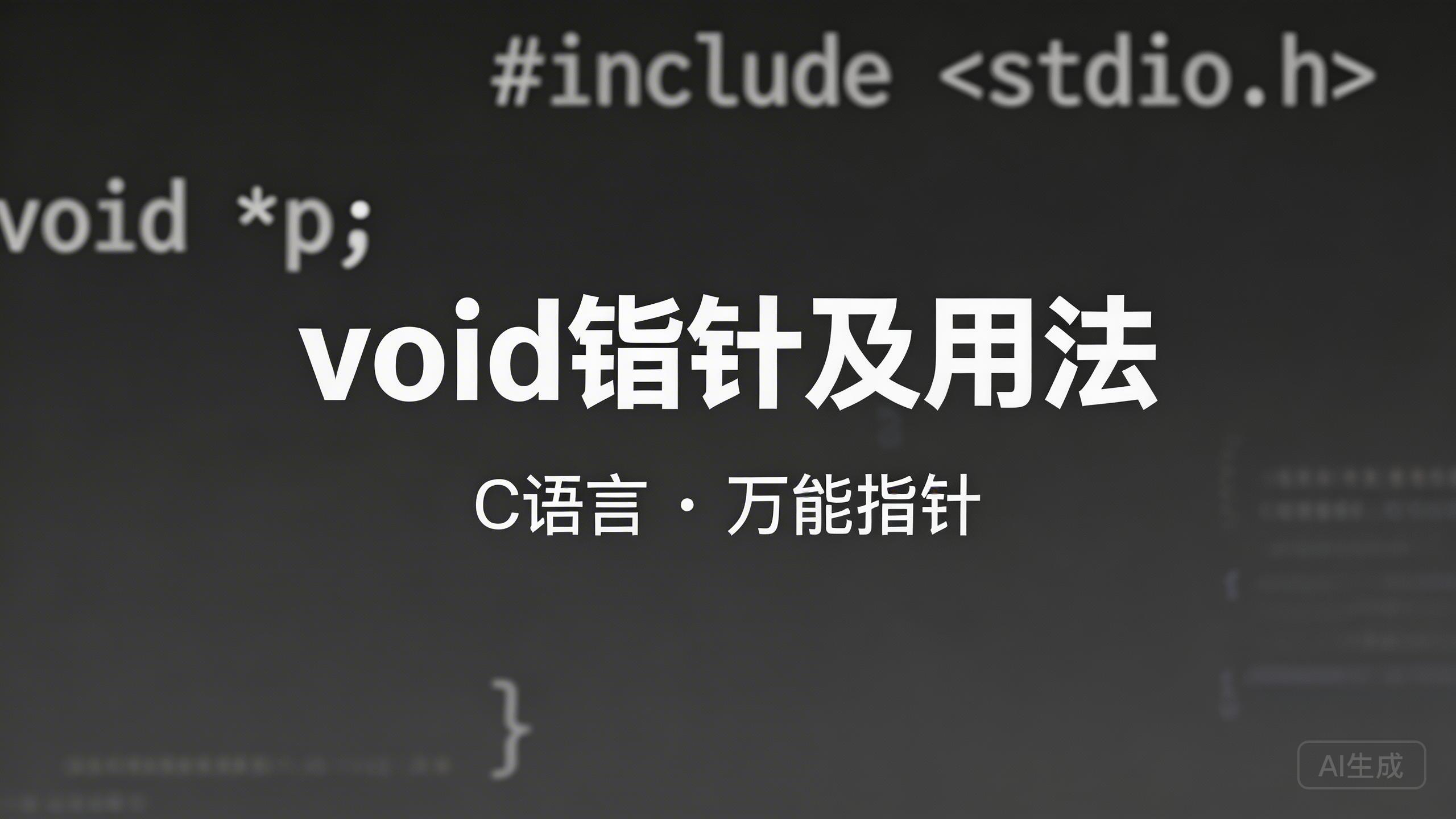 void指针及用法