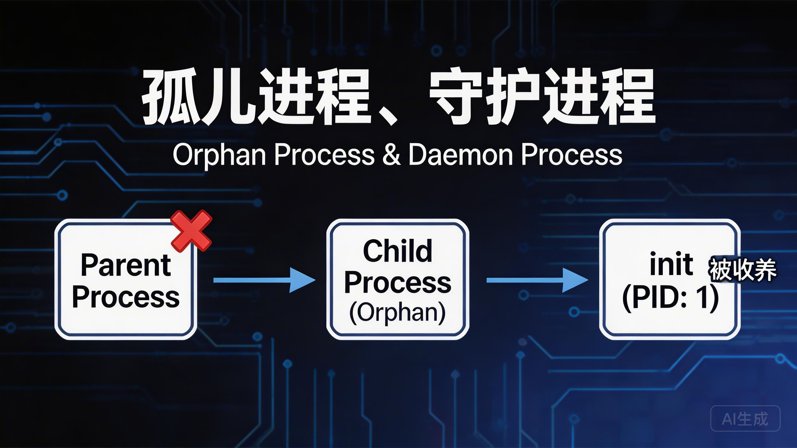 孤儿进程、守护进程